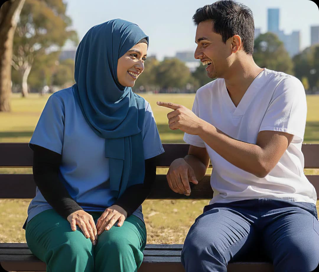 Students learning together